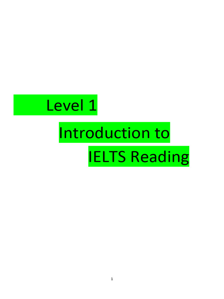 Leveled Reading 1 | PDF