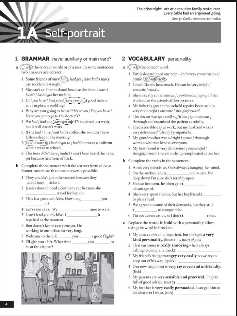 english file advanced unit 4