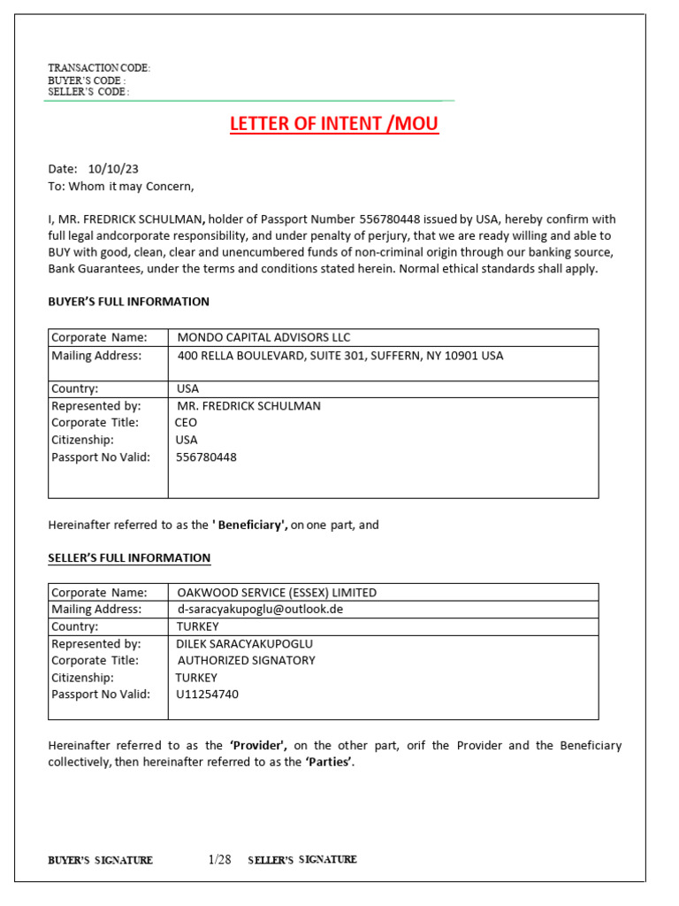 SBLC - Contrat | PDF | Letter Of Credit | Banks