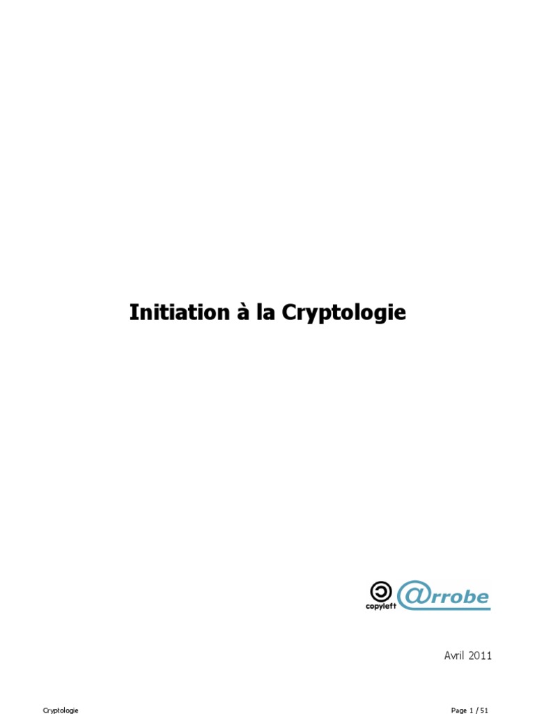 Introduction à la Cryptologie | PDF | Cryptographie | Communication ...