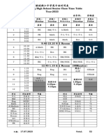 Han Chiang High School Senior Class Time Table Year:2023: Period Time Monday Tuesday Thursday Friday