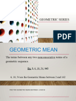 Module 4 Geometric Mean Geometric Series