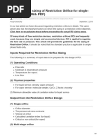 Guidelines For Sizing of Restriction Orifice For Single-Phase Fluids With PDF