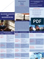 Customs Legislation and Procedures Diploma Brochure