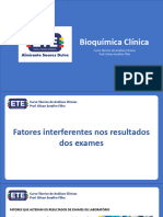 Bioquímica Clínica - Fatores Interferentes Nos Resultados Dos Exames - ETEASD - Gilvan Serafim Filho