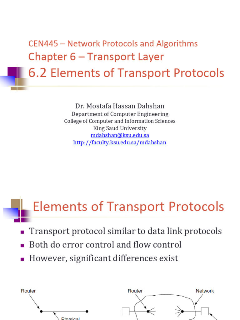 Elements of Transport Protocols | PDF | Transmission Control Protocol ...
