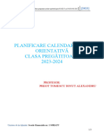 Planificari - Clasa - Pregatitoare - 2024 Religie