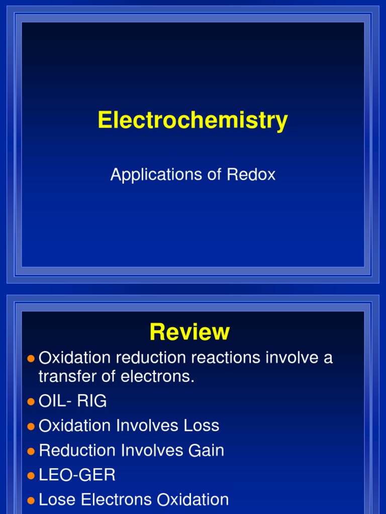 Redox Reactions and Galvanic Cells | PDF | Redox | Anode