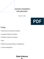 Business Analytics - Introduction