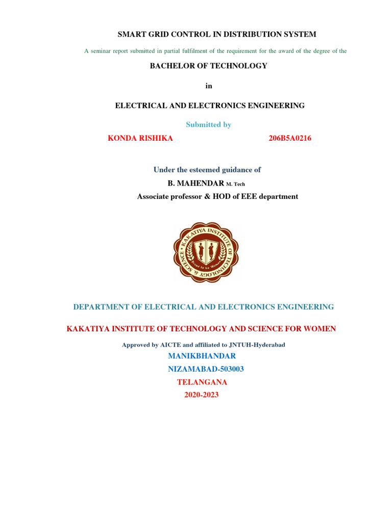 Smart Grid Control in Distribution Systems | PDF | Electric Power ...