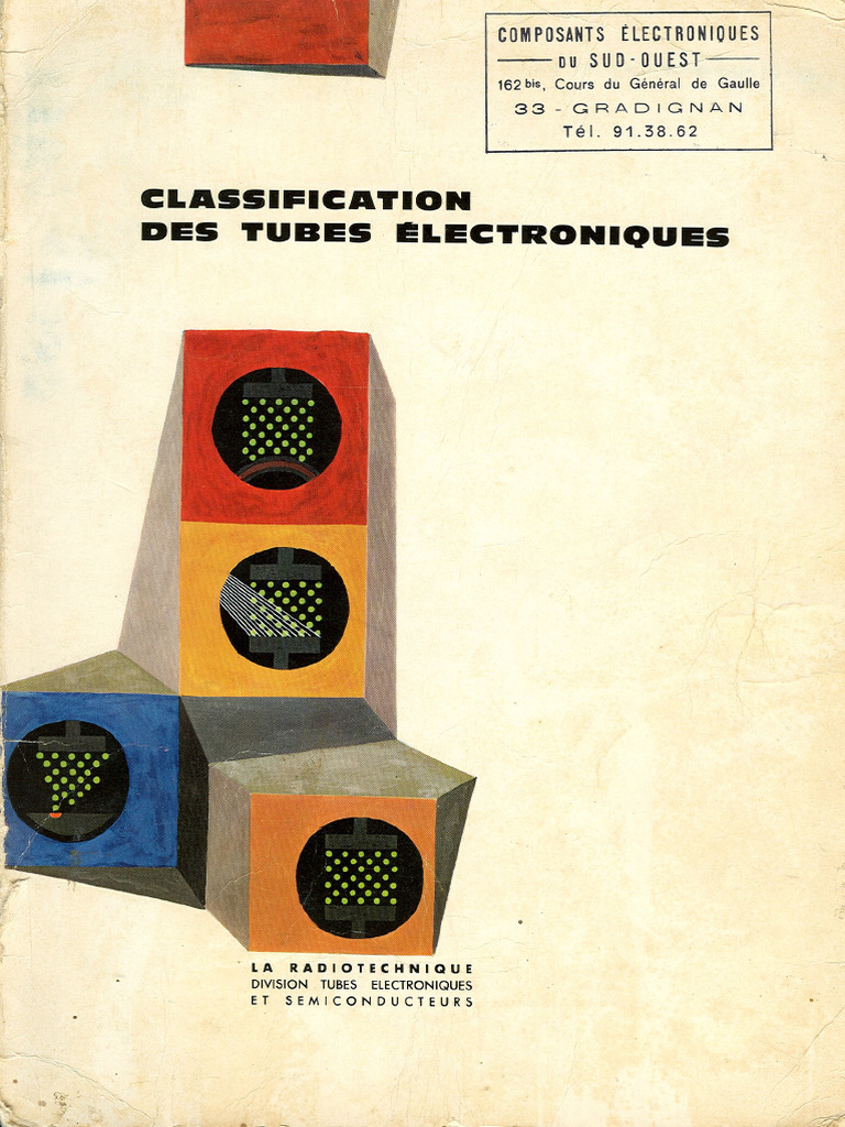 La Radiotechnique - Classification Des Tubes Électroniques - 1962 | PDF