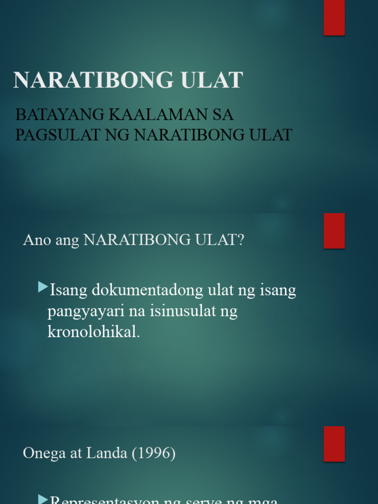 WK 12 Naratibong Ulat | PDF