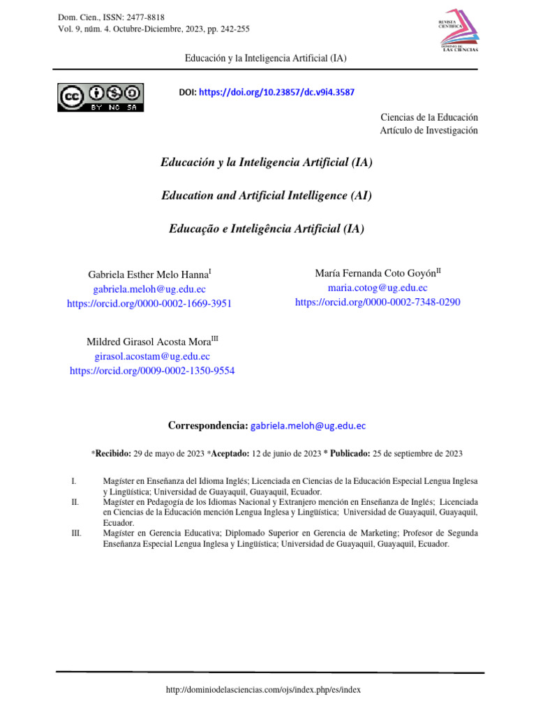 Inteligencia Artificial en Educación Superior | PDF | Aprendizaje ...