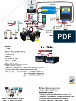 Projeto de Energia Solar OFF GRID Com 2 Paineis de 340W