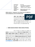 Apersonamiento de Filiacion Extrapatrimonial y Alimentos