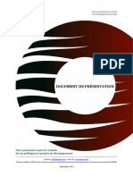 Document de Présentation: Votre Partenaire Pour La Réussite de Vos Politiques Et Projets de Développement
