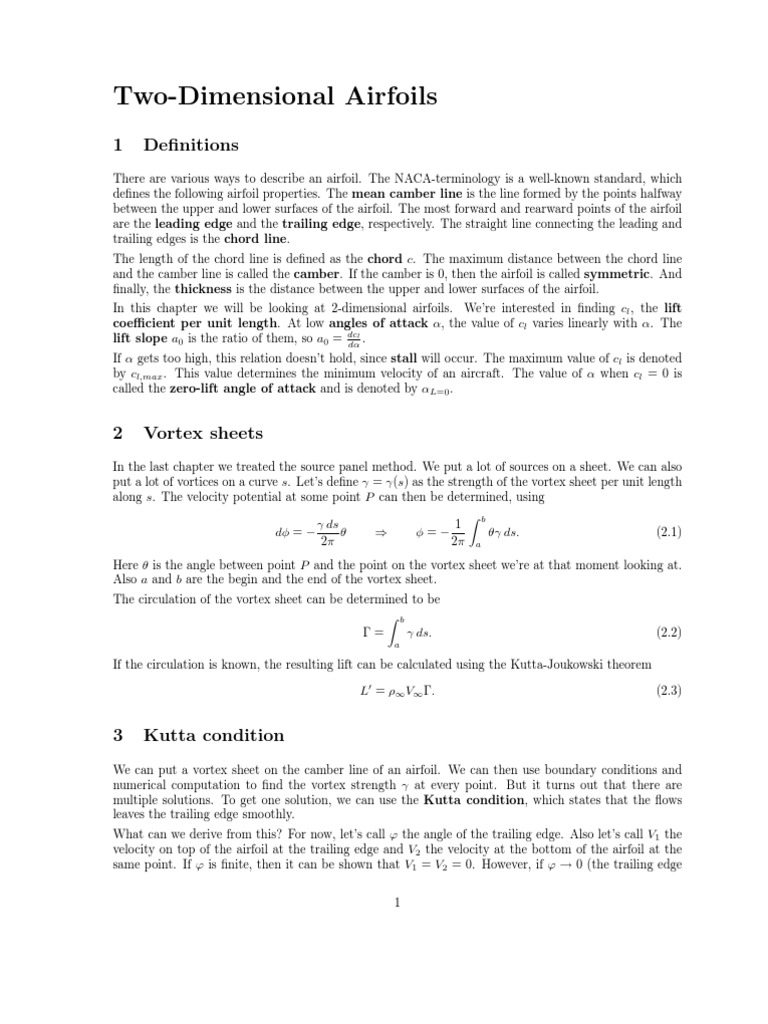 Understanding Two-Dimensional Airfoils | PDF | Airfoil | Lift (Force)