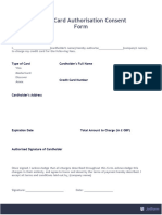 Word Document Credit Authorisation Form Template