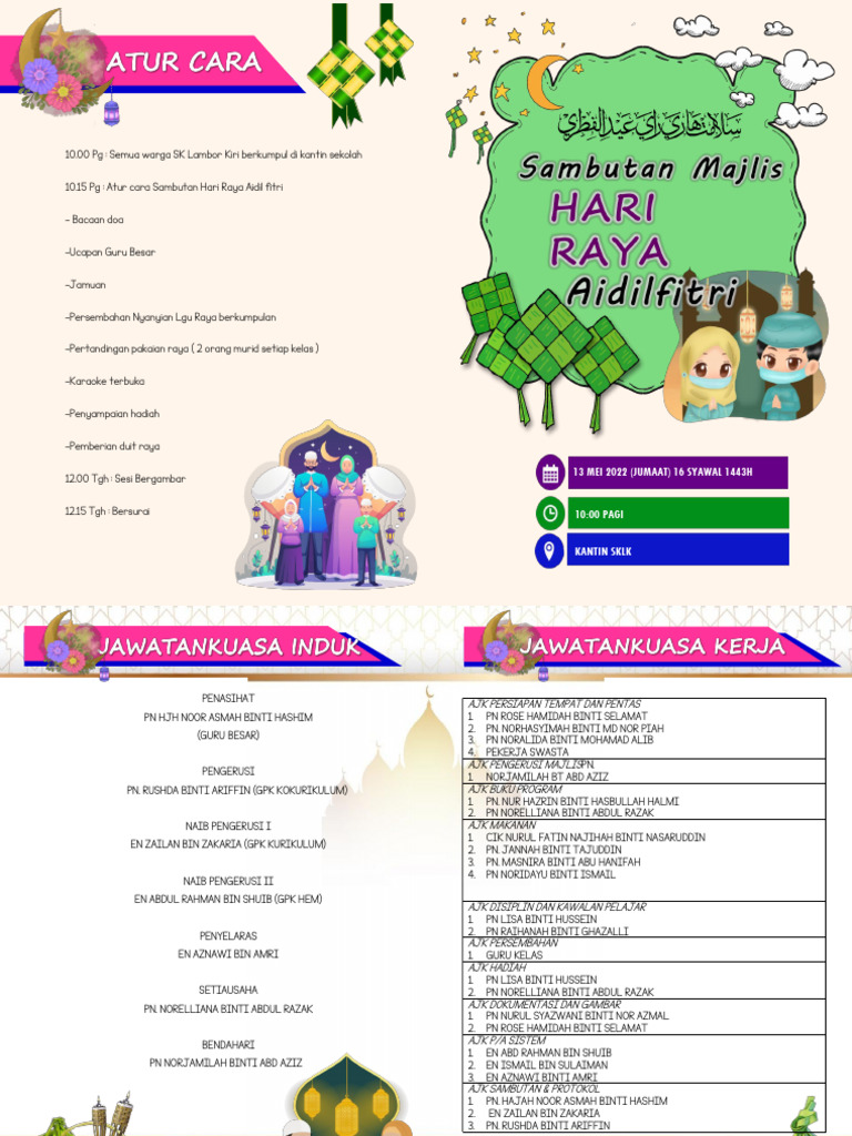 Buku Program Sambutan Hari Raya Aidilfitri 2022 | PDF