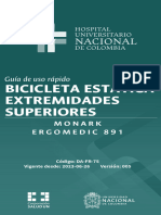 Guia de Uso Rapido Bicicleta Ergomedc 891