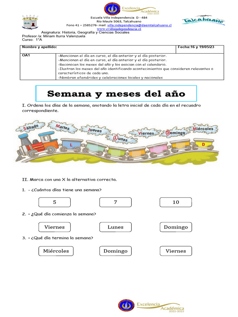 Guia Historia 5 PDF Calendario