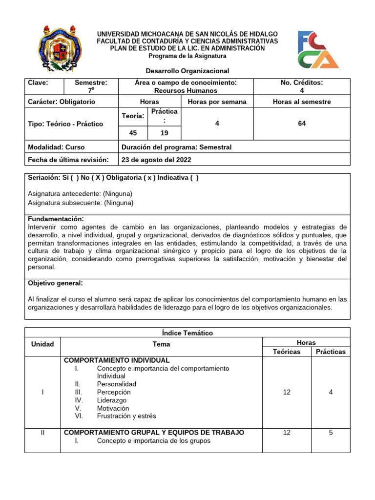 Desarrollo Organizacional | PDF | Liderazgo | Conceptos psicologicos
