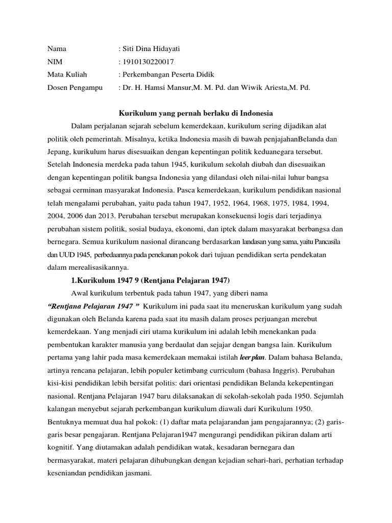 Pdf kurikulum yang pernah berlaku di indonesia compress pdf