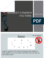 Highest Common Factors