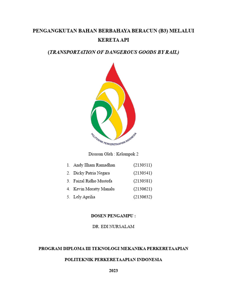 Transportasi B3 via Kereta Api | PDF