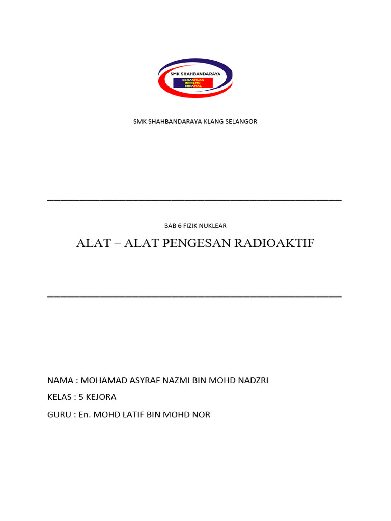 Alat Pengesan Radioaktif | PDF