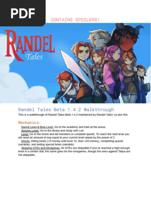Randel Tales Beta 1.4.2 Walkthrough
