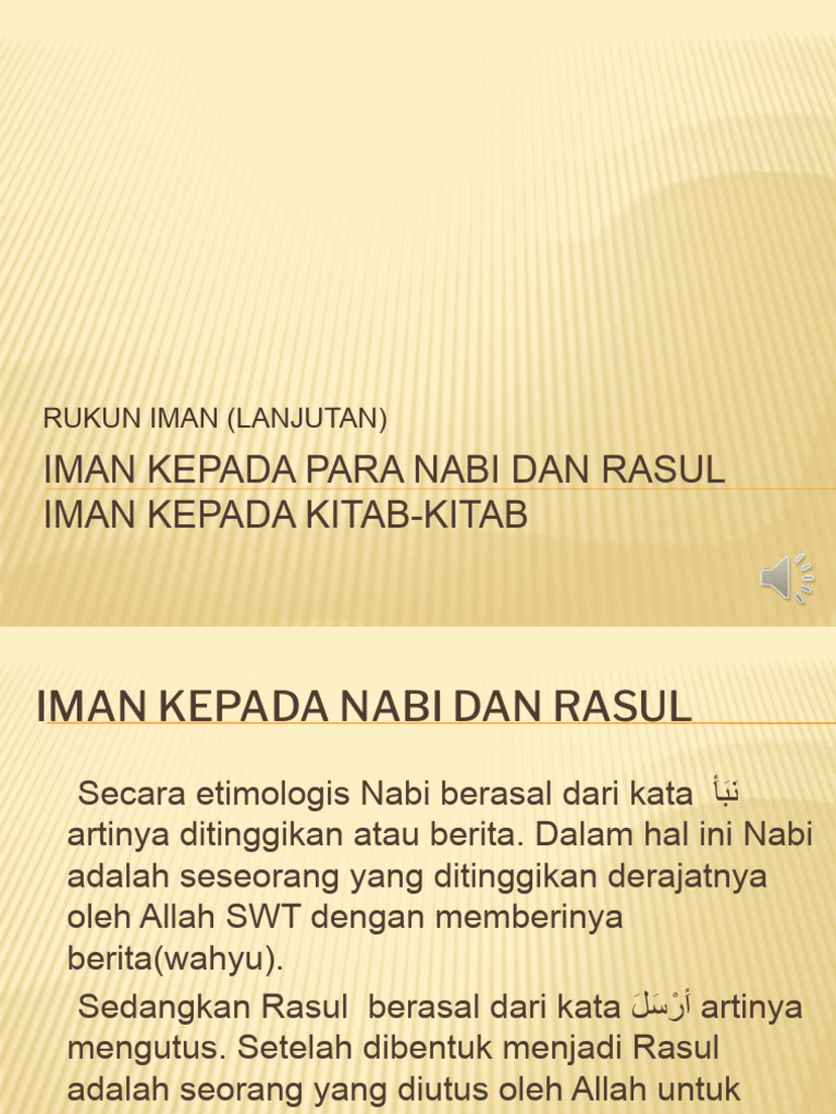Iman Kepada Para Nabi Dan Rasul Dan Kitabnya Pdf