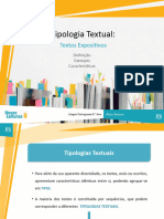 Tipologia Textual - Texto Expositivo