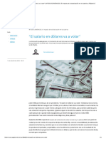 El Salario en Dólares Va A Volar - MITOS ECONÓMICOS. El Impacto de La Dolarización en Los Salarios - Página - 12