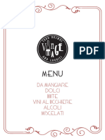 Vintage Menu