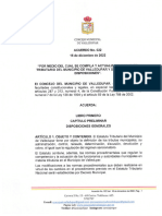 Acuerdo N°022 Del 16 de Diciembre de 2022