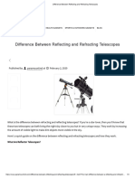 Difference Between Reflecting and Refracting Telescopes