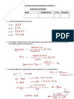 Practical Assignment Pharmaceutical Calculation 23