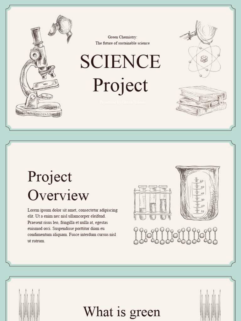 Science Project: Green Chemistry: The Future of Sustainable Science | PDF