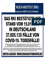 Das (RKI) Bestätigte Am 15.01.2023 in Deutschland 37.605.135 Fälle Von COVID-19. Todesfälle.