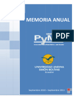 Memoria Anual N°1 2010 2011