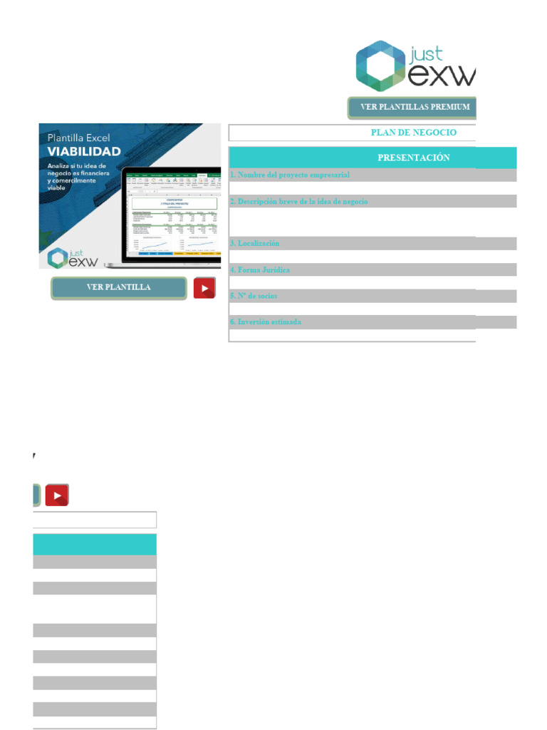 plantillaexcelplandenegocio PDF Marketing Business