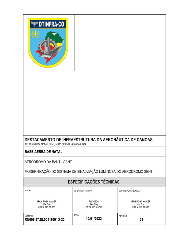 Modernização de Sinalização Luminosa SBNT | PDF | Transformador | Rede ...