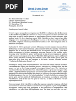 Hawley Letter To DHS OIG On ICE HSI