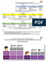 Horarios Virtuales Primera Versión 87 Vespertina