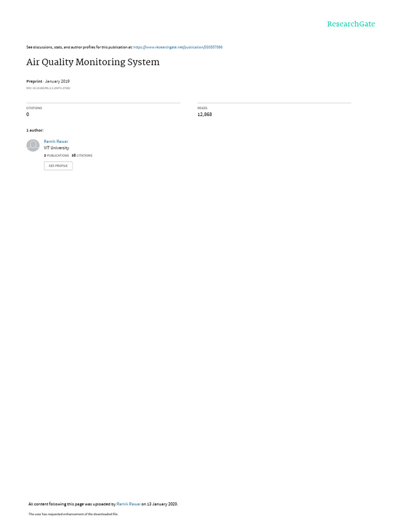Air quality monitoring system pdf air pollution logarithm