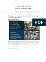 Inovasi Teknologi Perumahan Konstruksi Berbasis 3D Printing: Jenis Konstruksi Dan Material