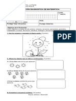 PRUEBA DIAGNOSTICO 1°básicomatematica