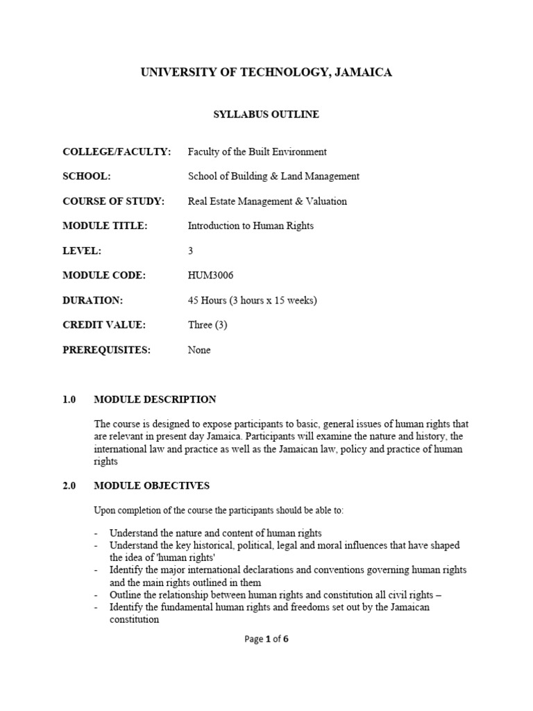 utech-introduction-to-human-rights-module-outline-pdf-human