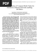 Characterization of Common-Mode Choke For Automotive Ethernet Networks Enabling 100 Mbit S